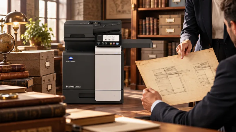 Fotokopi Makinesinin Mucidi konusu için katalog cihazını temel alan temsili sahne