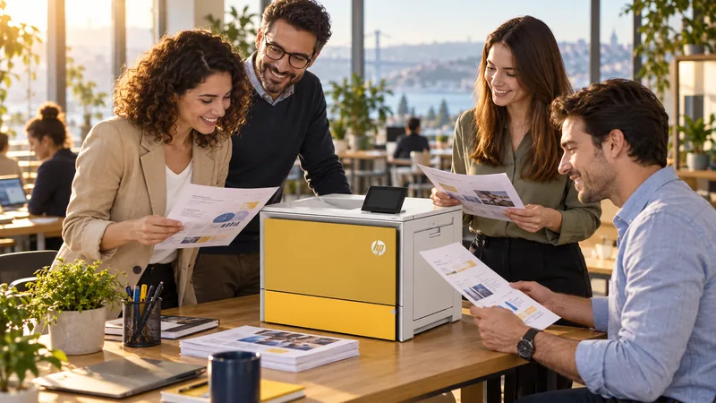 Fotokopi Makinesi Hayatımızı Nasıl Kolaylaştırır? konusu için katalog cihazını temel alan temsili sahne