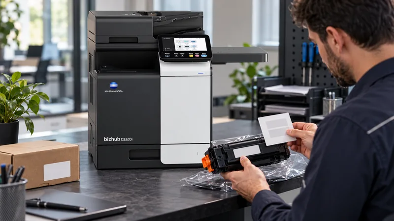 Konica minolta fotokopi makinesi kartuş nasıl takılır konusu için katalog cihazını temel alan temsili sahne